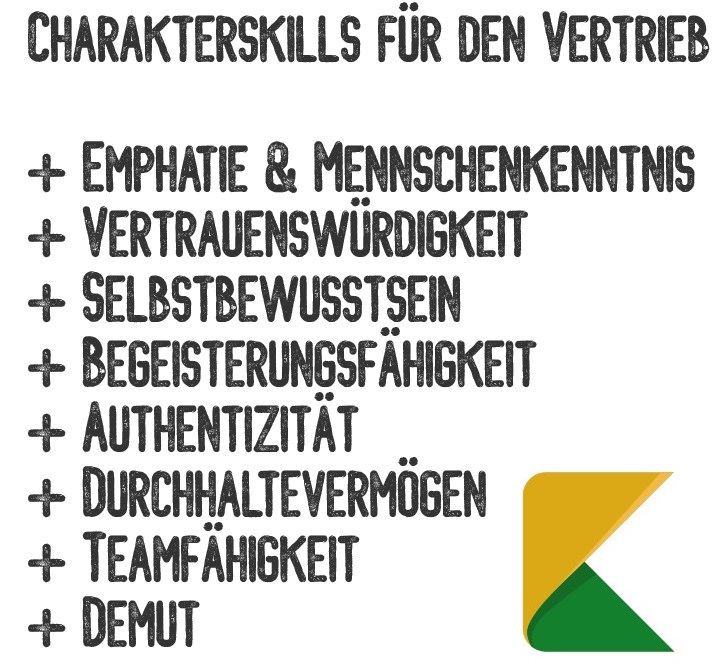 Charaktereigenschaften einer guten Sales Fachkraft