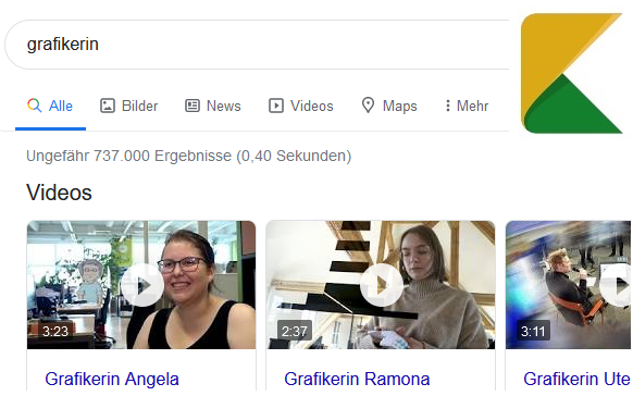 Gendern und SEO: Indexierte Seiten für Grafikerin