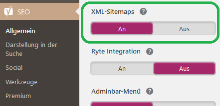 Sitemap in WordPress erstellen mit Yoast