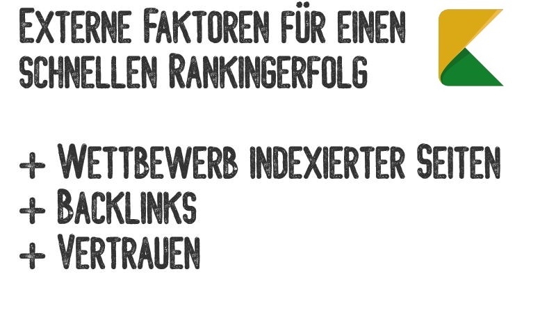 Externe Faktoren für schnelle Google Rankings