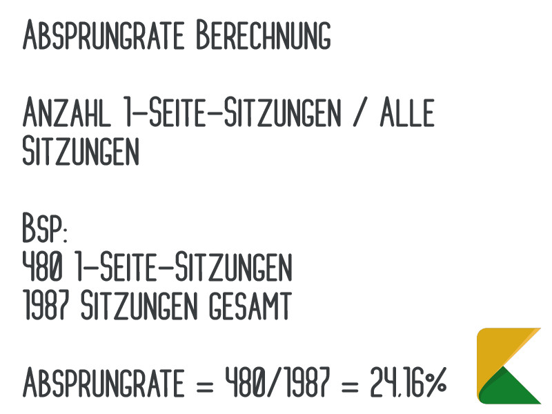 Absprungrate berechnen: Wie berechne ich die Absprunrate in Google Analytics?