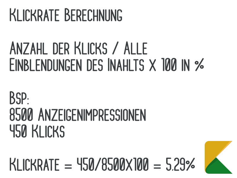 Formel zur Berechnung der Klickrate
