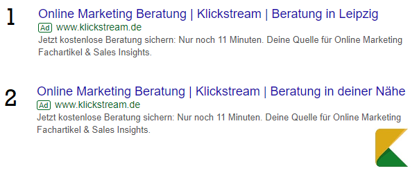 Beispiel Standortanpassungen bei Google Beispiel Standortanpassungen bei Google