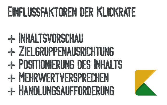 Die Einflussfaktoren auf die Klickrate