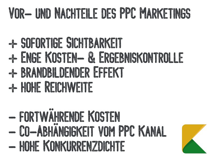 Vorteile und Nachteile des PPC Marketings