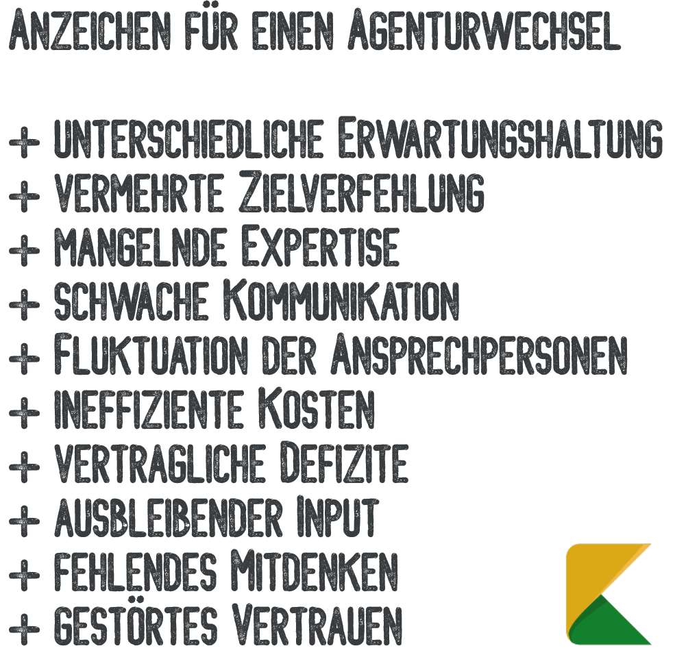 Gründe für einen Agenturwechsel